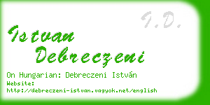 istvan debreczeni business card